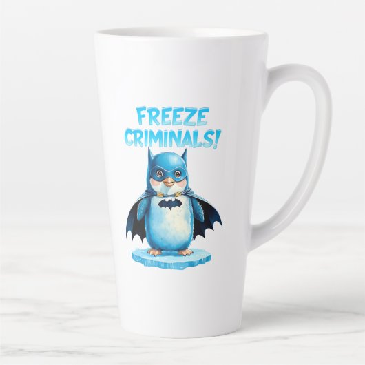 犯罪者の凍結 – Dark Penguin カフェラテマグ (右)