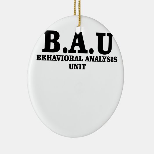 犯罪者はBAUの挙動解析の単位のワイシャツを気にします セラミックオーナメント (右)