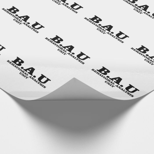 犯罪者はBAUの挙動解析の単位のワイシャツを気にします ラッピングペーパー (角)