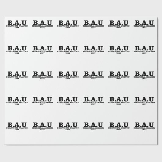 犯罪者はBAUの挙動解析の単位のワイシャツを気にします ラッピングペーパー (フラット)