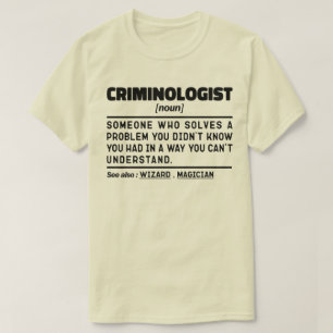 犯罪者名詞法おもしろい医調査員 Tシャツ
