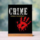 犯罪者指紋アクリル標識 アクリルサイン (ニュートラル)