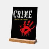 犯罪者指紋アクリル標識 アクリルサイン (傾斜)