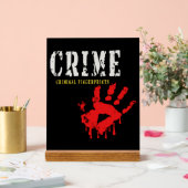 犯罪者指紋アクリル標識 アクリルサイン (ウェディング)