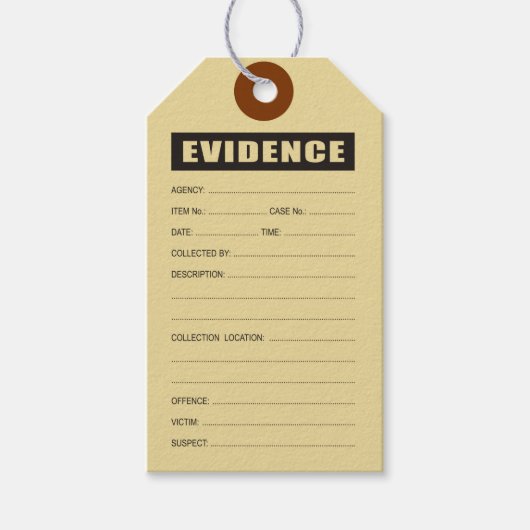 犯罪証拠ラベル ギフトタグ (正面)