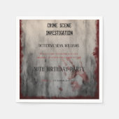 犯行現場調査第50誕生日 スタンダードカクテルナプキン (正面)