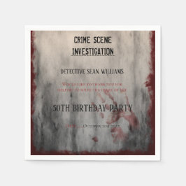 犯行現場調査第50誕生日 スタンダードカクテルナプキン