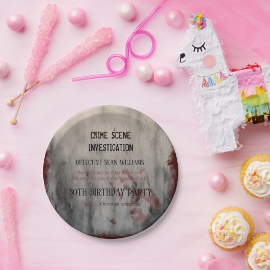 犯行現場調査第50誕生日 ペーパープレート (パーティー)