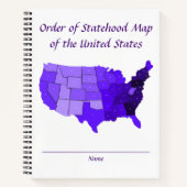 状態順マップ州ノート ノートブック (正面)