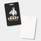 狂ったインコの女 バッジ (正面＆裏面)