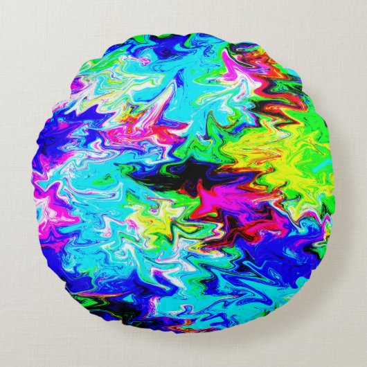 狂った川…..... ラウンドクッション (正面)