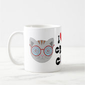 狂った猫が大好き!マグカップ コーヒーマグカップ (左)