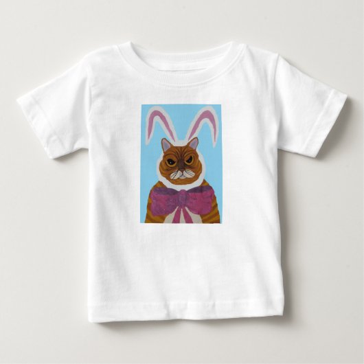 狂った猫のTシャツ ベビーTシャツ (正面)