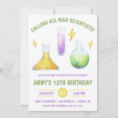 狂った科学者集合！科学の誕生日パーティー 招待状 (正面)