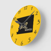 狂ストップ気の壁掛け時計 ラウンド壁時計 (傾斜)