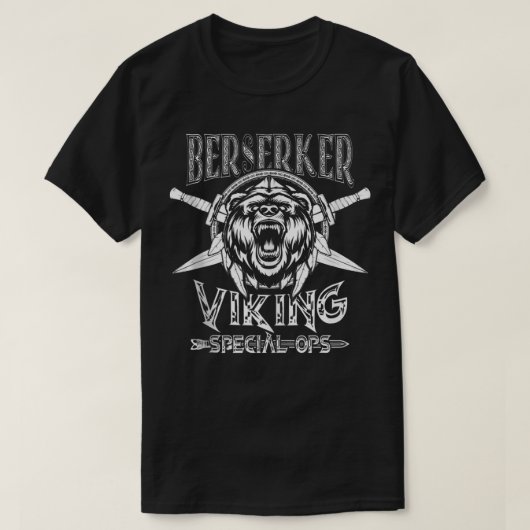 狂戦士ヴァイキングの熊 ノース人の遺産 Tシャツ (デザイン正面)