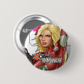 狂暴なハンターボタン 缶バッジ (正面&裏面)