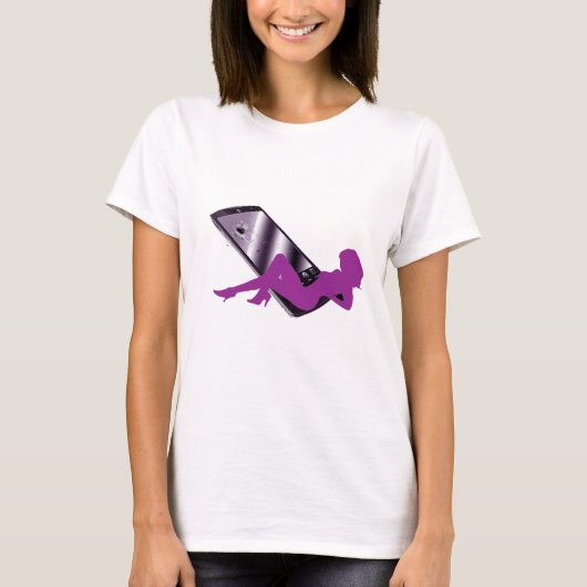 狂暴な議題のシルエットのTシャツ Tシャツ (正面)