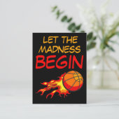 狂気が始まり、バスケットボール・ボールが炎に ポストカード (スタンド正面)