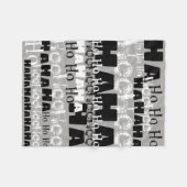 狂気じみた笑い フリースブランケット (正面(横))