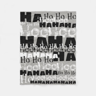 狂気じみた笑い フリースブランケット