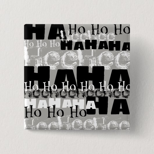 狂気じみた笑い 缶バッジ (正面)