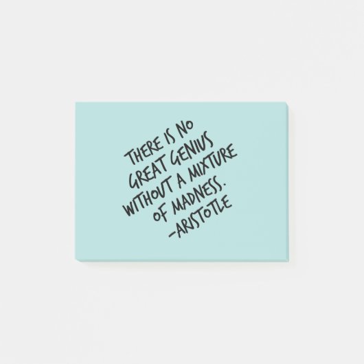 狂気のアリストテレスの天才感動的混合 ポストイット (正面)