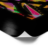 狂気のアートモザイク深いカラー黒い枠のポスター ポスター (コーナー)