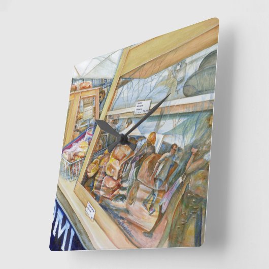 狂気のサニーサイド スクエア壁時計 (傾斜)