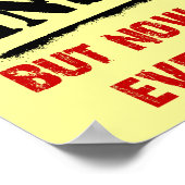 狂気のポスターおもしろいサインを楽しむ ポスター (角)