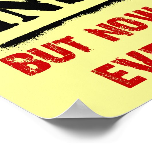 狂気のポスターおもしろいサインを楽しむ ポスター (角)