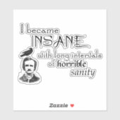 狂気のポーRavenライターの引用シール シール (シート)