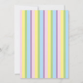 狂気の女の子最初のかわいいピンクのユニコーン誕生日 招待状 (裏面)