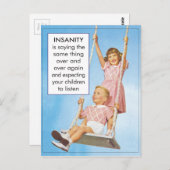 狂気の子どもたちに~することを期待聞する ポストカード (正面/裏面)