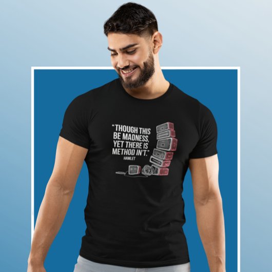 狂気の方法:ミニマルな舞台裏シアター Tシャツ