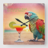 狂気の笑い –  スクエア壁時計 (正面)