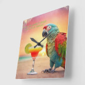 狂気の笑い – スクエア壁時計 (傾斜)