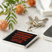 狂気の精神病院の大規模なコーヒーマグをストレート外す キーホルダー (側面)