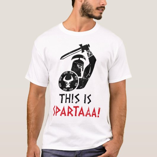 狂気はこれスパルタです Tシャツ (正面)