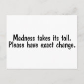 狂気は致命傷だ ポストカード (正面)