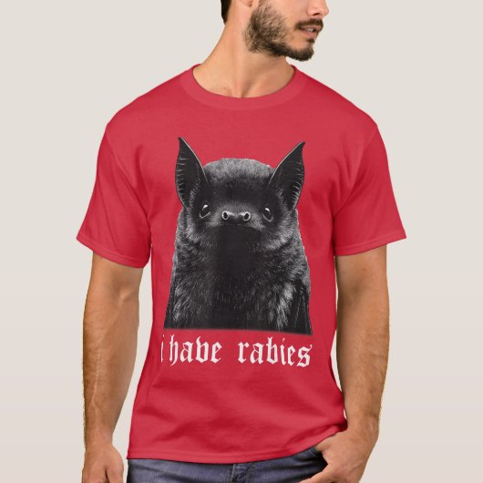 狂犬病になりましたコウモリ ビンテージ Tシャツ (正面)