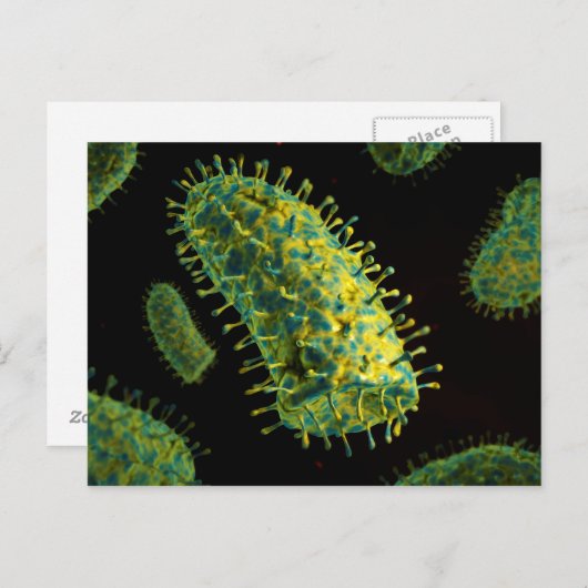 狂犬病ウイルスの概念像2 ポストカード (正面/裏面)