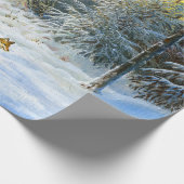 狐が衰えた冬の風景 ラッピングペーパー (角)