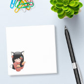 狐こけし人形 – 黒キツネ芸者ガール ポストイット