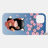 狐こけし人形 – 黒キツネ芸者ガール Case-Mate iPhoneケース (裏面 (横))