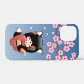 狐こけし人形 – 黒キツネ芸者ガール Case-Mate iPhoneケース (裏面 (横))