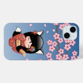 狐こけし人形 – 黒キツネ芸者ガール Case-Mate iPhoneケース (裏面 (横))