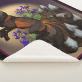 狐とオダマキ（植物）の花 シェルパブランケット (3/4)