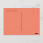 狐とオダマキ（植物）の花 ポストカード (裏面)