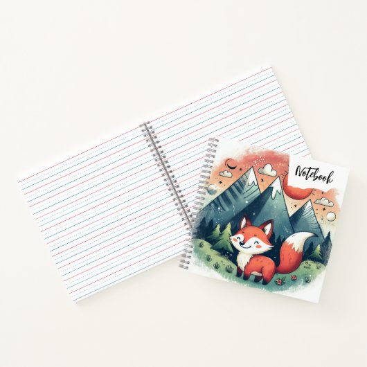 狐とサンセットの峰々 - 子供のためのデザートの物語 ノートブック (内部)